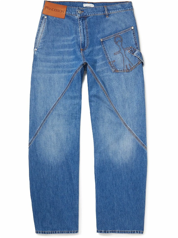 Photo: JW Anderson - Twisted Workwear Wide-Leg Jeans - Blue