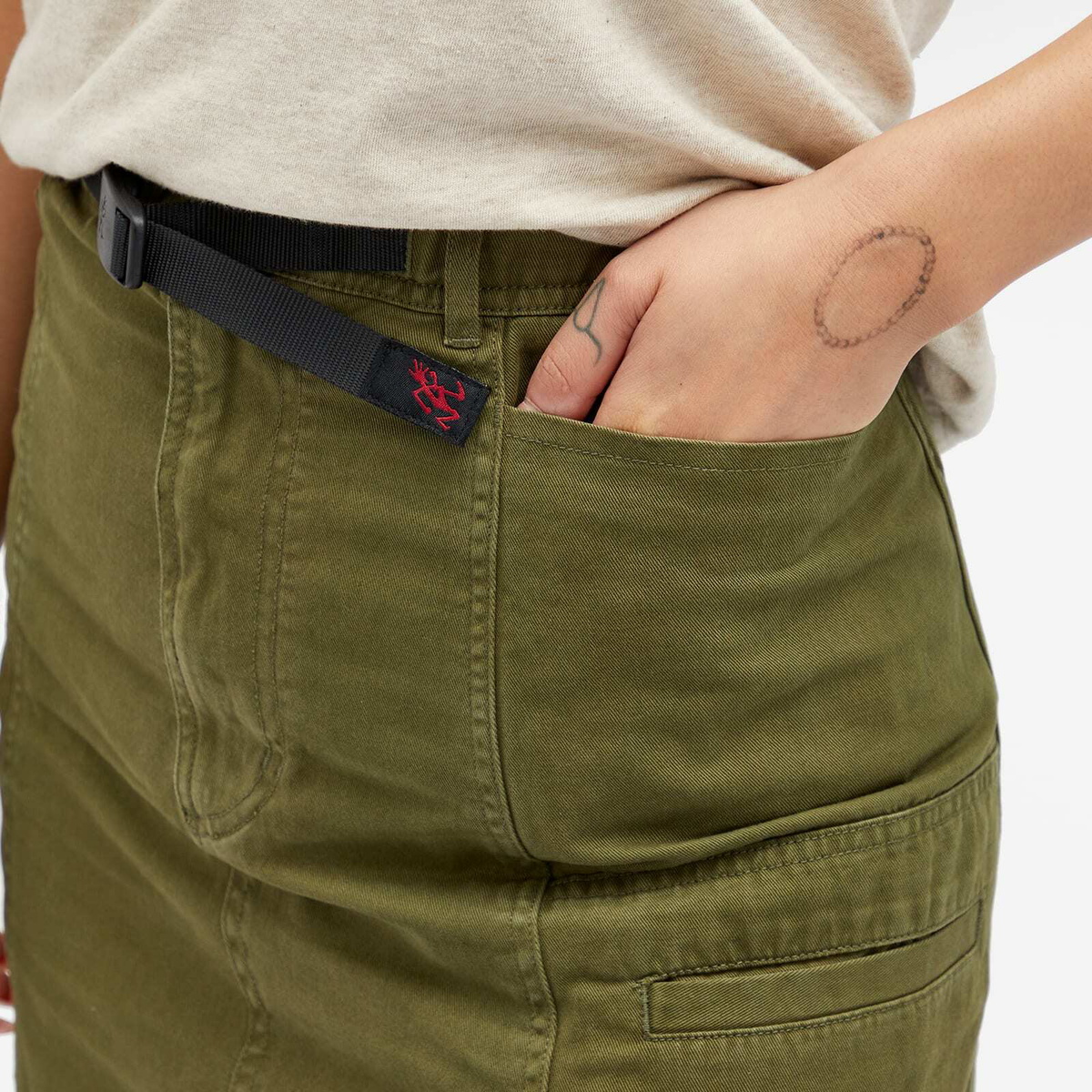 Gramicci Women's Voyager Midi Skirt in Olive