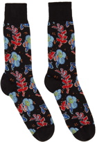 Paul Smith Four-Pack Black Graphic Socks