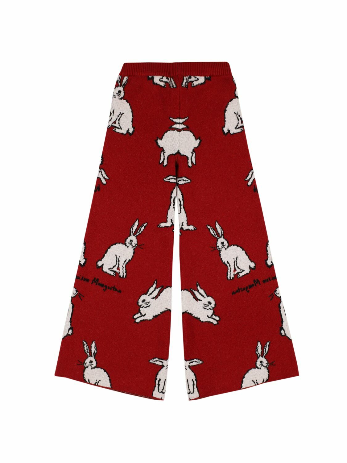 MAISON MANGOSTAN Rabbit Print Viscose Blend Knit Pants