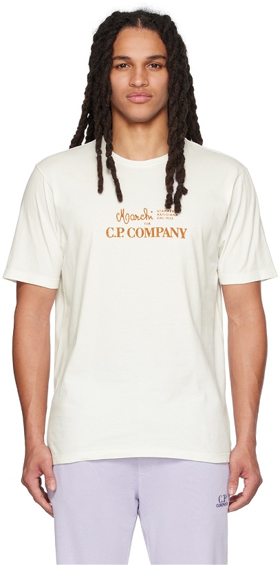 Photo: C.P. Company White Graphic T-Shirt