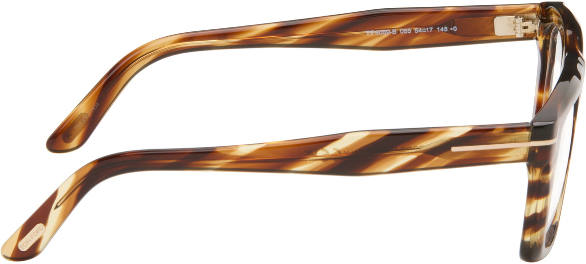 TOM FORD Brown Blue Block Rectangular Glasses