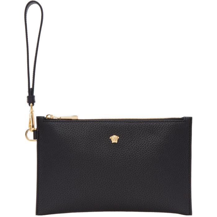 Photo: Versace Black Small Leather Medusa Pouch