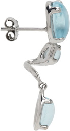 Alan Crocetti SSENSE Exclusive Blue Topaz Drip Single Earring