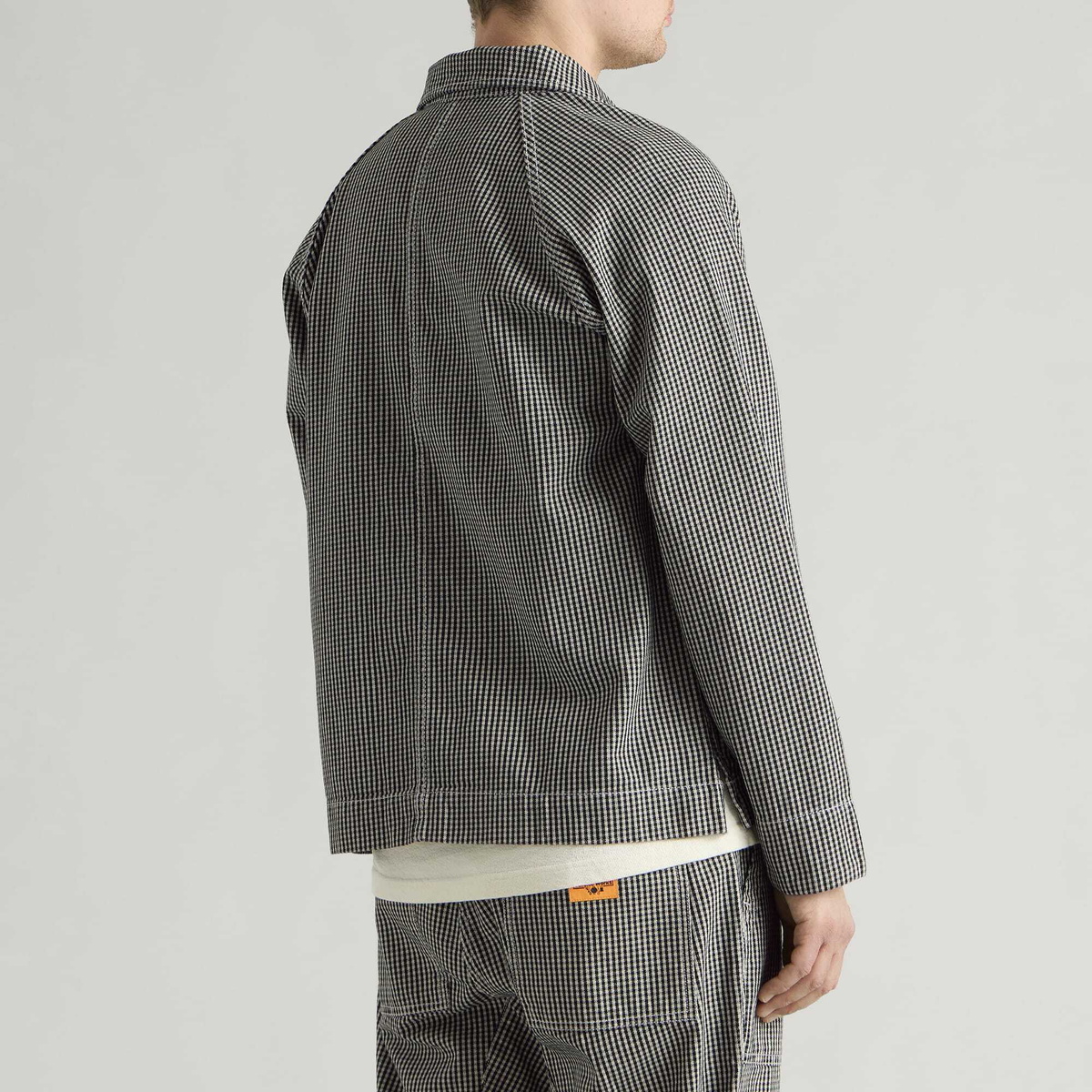 Service Works Men's House Gingham FOH Overshirt in Black