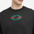 Gucci Men's Back Logo Crew Neck Sweatshirt in Black