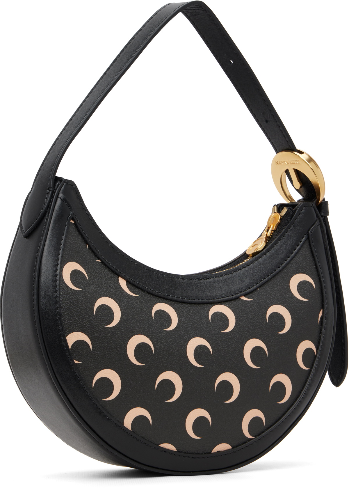 Marine Serre Black Moon Canvas Eclips Mini Bag