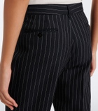 Gucci Pinstripe wool and silk straight pants