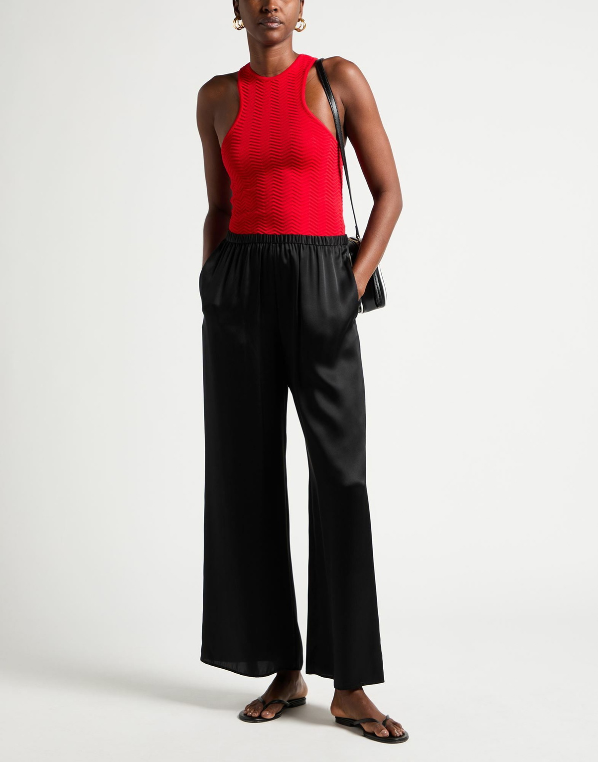 Laneus Womens Bodysuit in Tomato red