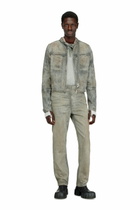 Diesel Jacket in cotton-hemp satin denim - Denim Jackets Mens in Grey