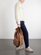 Brunello Cucinelli - Leather-Trimmed Suede Backpack