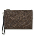 Fendi - Logo-Print Textured-Leather Pouch