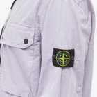 Stone Island Men's Garment Dyed Two Pocket Zip Overshirt in Lavender