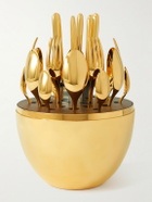 Christofle - MOOD GOLD Gold-Plated Flatware Set with Case