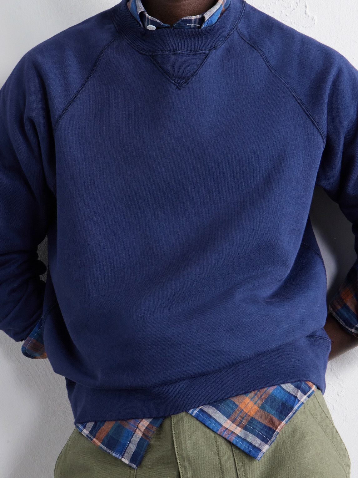 Drake's - Garment-Washed Cotton-Jersey Sweatshirt - Blue