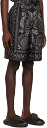 Versace Black Barocco Shorts