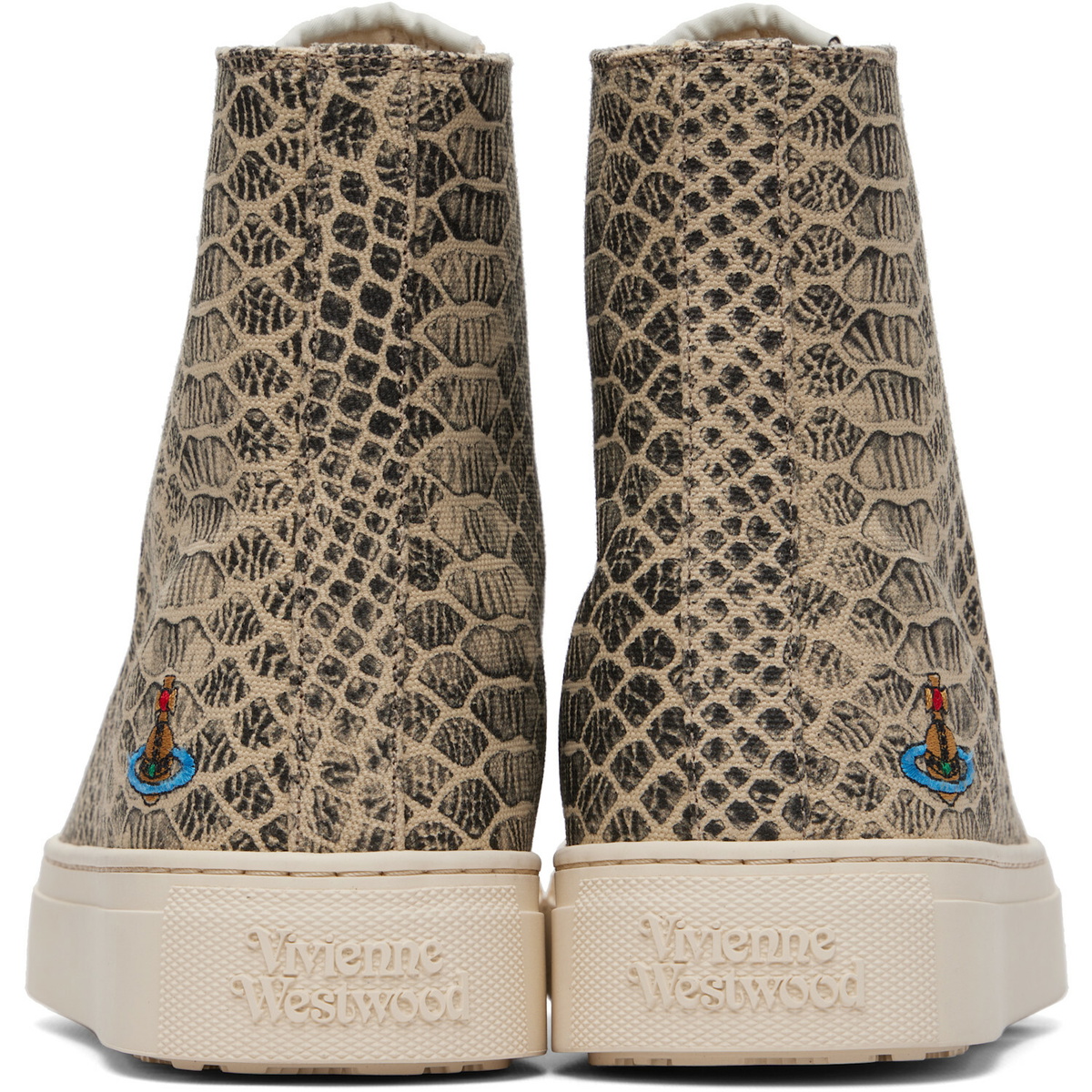 Vivienne Westwood Beige High Top Plimsoll Sneakers