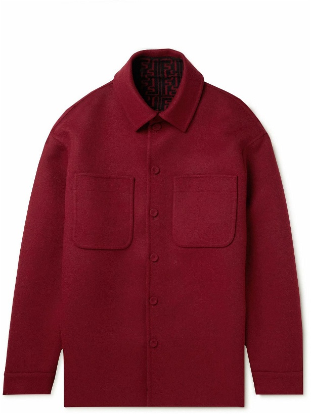 Photo: Fendi - Reversible Wool and Silk-Blend Jacket - Red