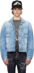 Dsquared2 Blue Heritage Boxy Jean Denim Jacket