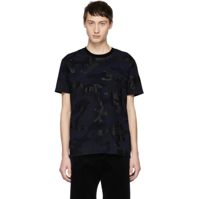 Photo: Valentino Navy Camo T-Shirt