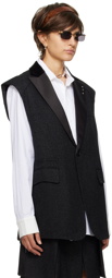 lesugiatelier Black Suiting Vest