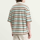 Amiri Men's MA Stripe Skate Polo in Powder Teal