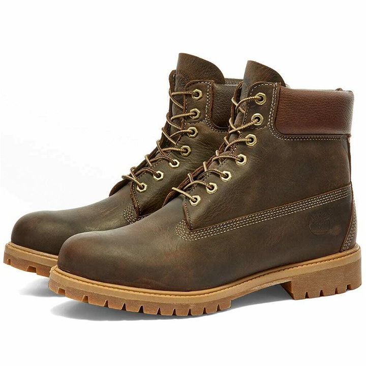 Photo: Timberland Men's 6" Premium Boot in Medium Brown Full Grain