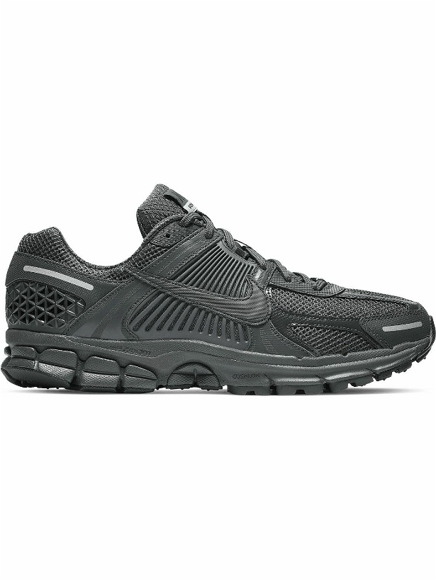 Photo: Nike - Zoom Vomero 5 Leather and Rubber-Trimmed Mesh Sneakers - Black