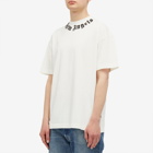 Palm Angels Men's Neck Logo T-Shirt in White