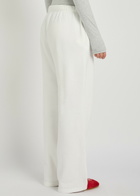Skims Logo Straight-leg Cotton-blend Sweatpants Off White