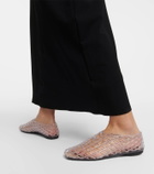 The Row Mara fishnet PVC ballet flats