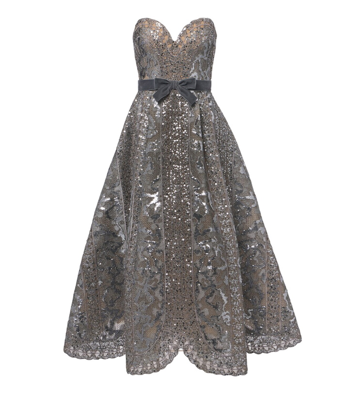 Photo: Elie Saab Sequined tulle bustier dress