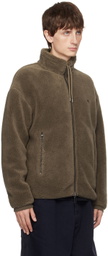 Emporio Armani Brown Embroidered Reversible Jacket