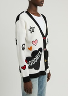Alice + Olivia X The Beatles Bradford Appliquéd Wool-blend Cardigan Black