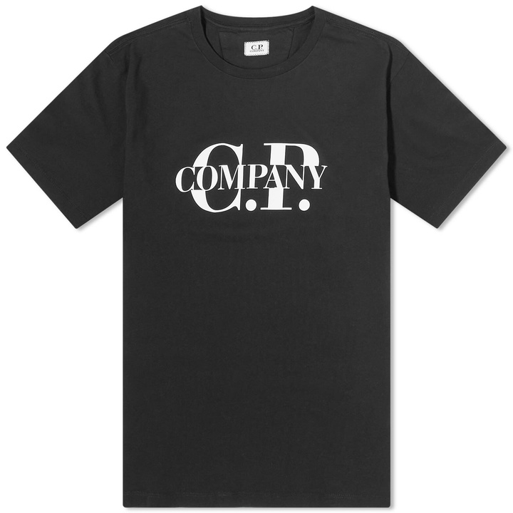 Photo: C.P. Company Men's Logo T-Shirt in Black