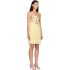 Versace Yellow Silk Crêpe Marocaine Strapless Minidress
