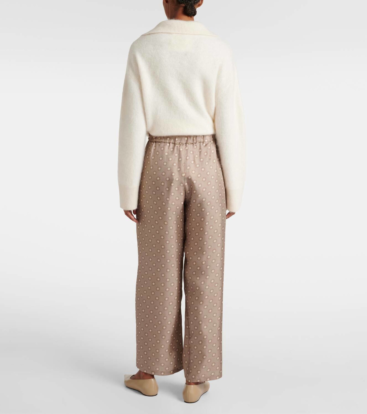Max Mara Leisure Vik printed silk wide-leg pants Max Mara
