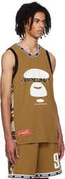 AAPE by A Bathing Ape Tan Moonface Camo Tank Top