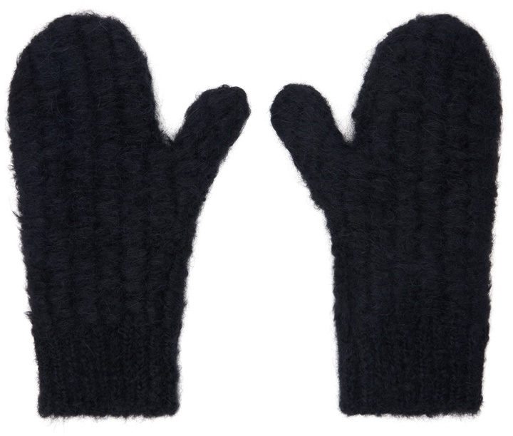 Photo: Jil Sander Black Mohair & Alpaca Mittens
