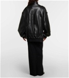 Khaite Farris oversized leather bomber jacket