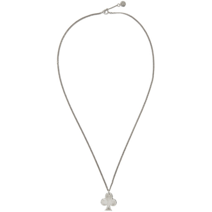 Photo: A.P.C. Silver Clover Pendant Necklace