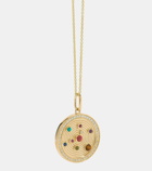 Sydney Evan The Universe Coin 14kt gold pendant necklace with gemstones