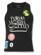 Nike Running - Printed Perforated Recycled AeroSwift Dri-FIT Tank Top - Black
