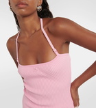 Courrèges Ribbed-knit minidress