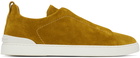 ZEGNA Yellow Triple Stitch Sneakers