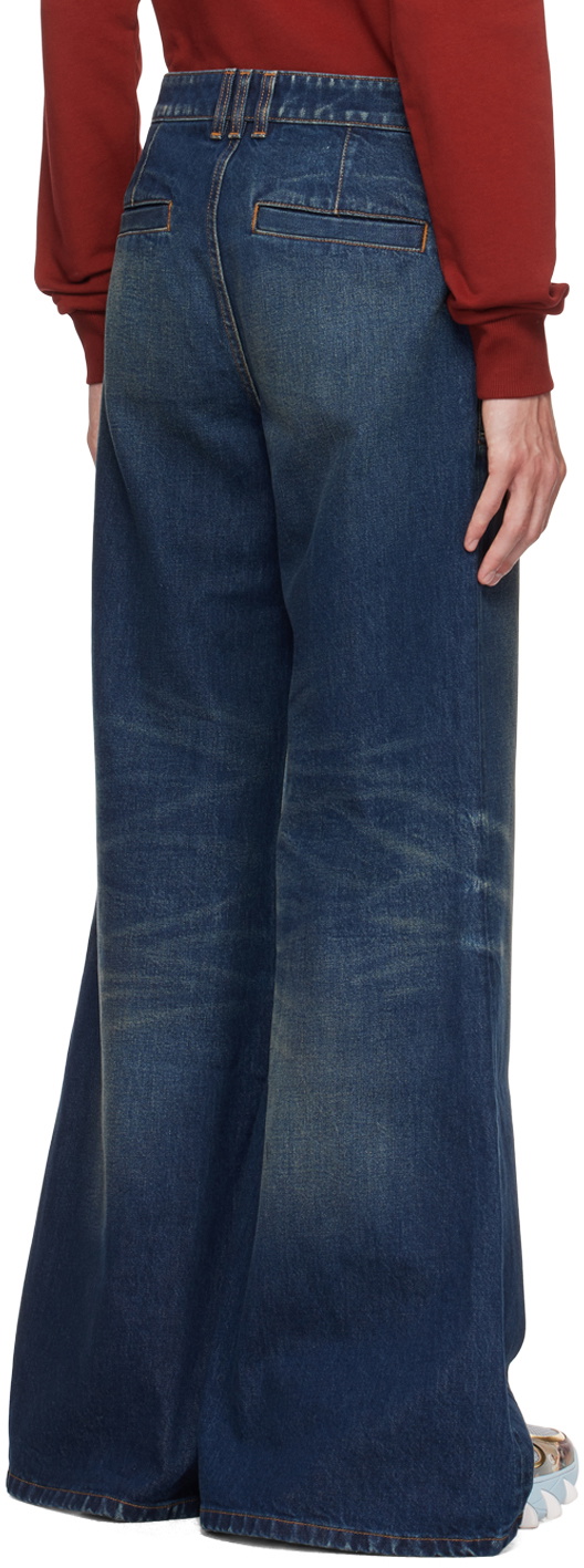 Balmain Blue Flared Jeans Balmain