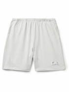 Pasadena Leisure Club - Leisure Straight-Leg Logo-Appliquéd Cotton-Jersey Shorts - Neutrals