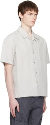 COOR Gray Panel Line Camp Collar Half Shirt