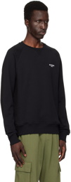 Balmain Black 'Balmain Paris' Flocked Sweatshirt