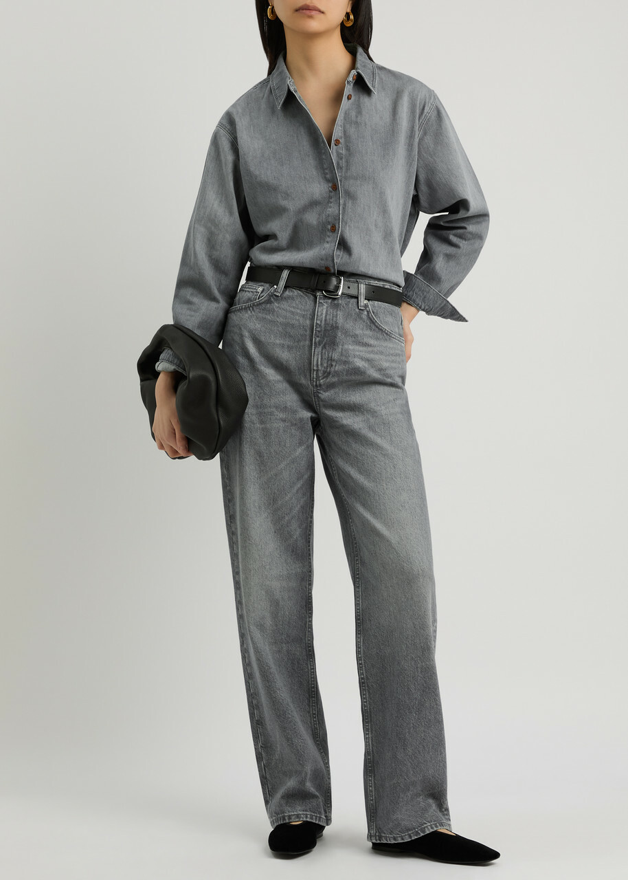 Skall Studio Millington Denim Shirt Light Grey